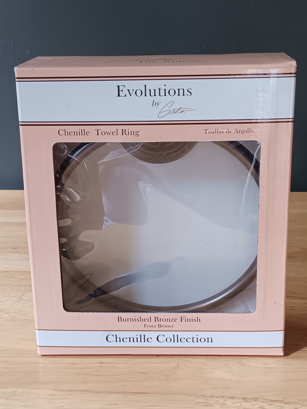 Evolutions Chenille Towel Ring in Burnished Bronze